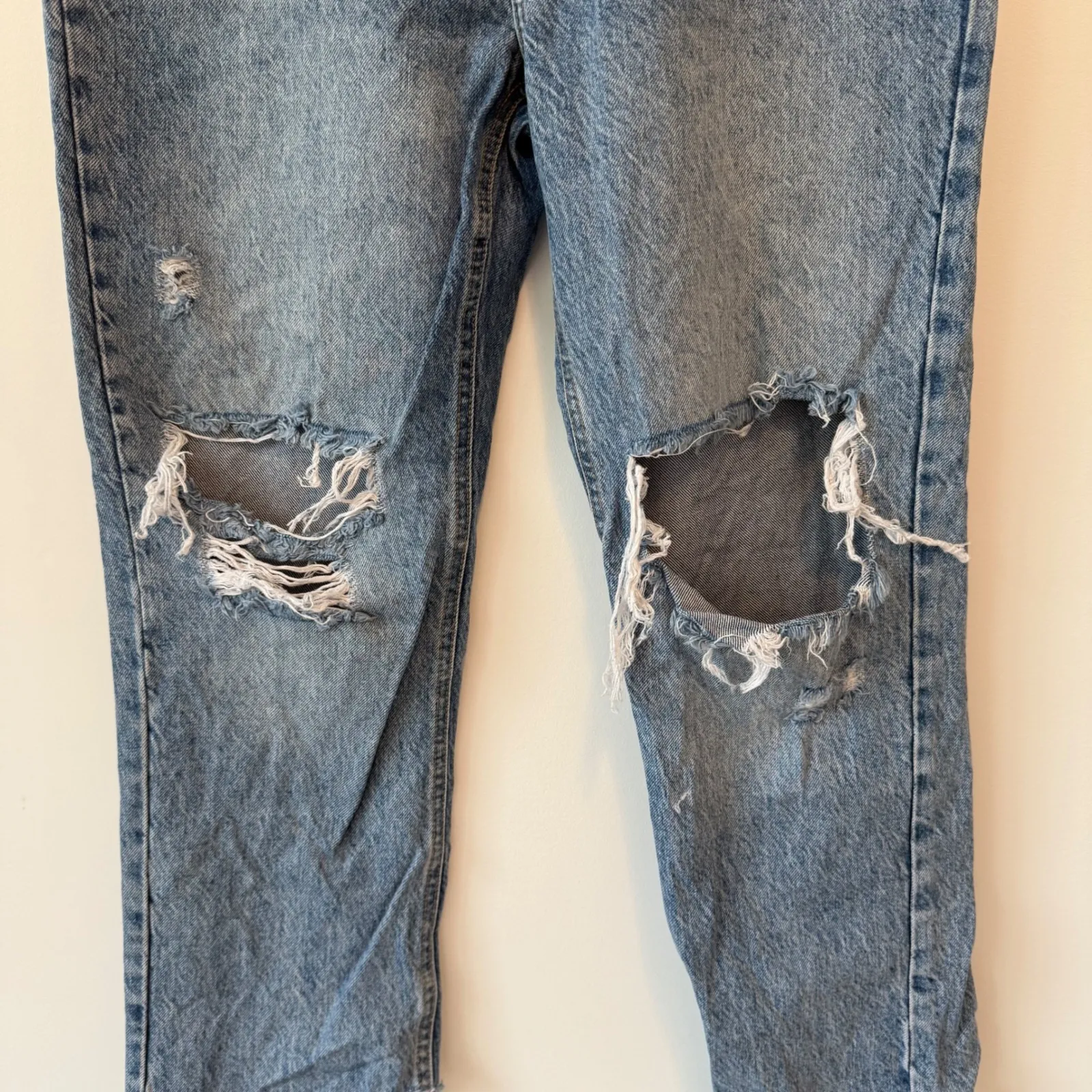Free People We The Free Tapered Baggy Boyfriend Distressed Jeans Women's Sz‎ 29 - Image 5