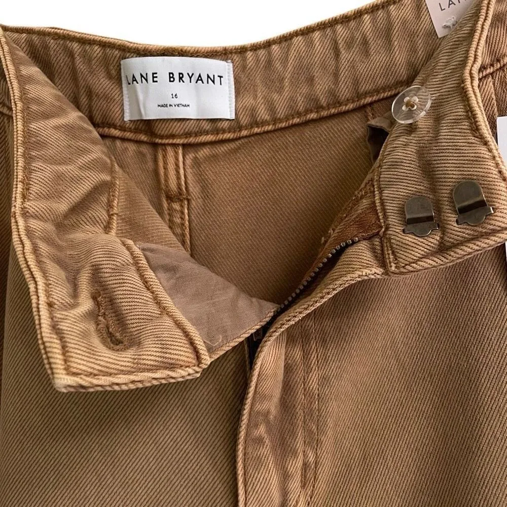 Lane Bryant Wide Leg Trouser Women’s 16 Mid Rise Camel/Tan NEW - Image 8