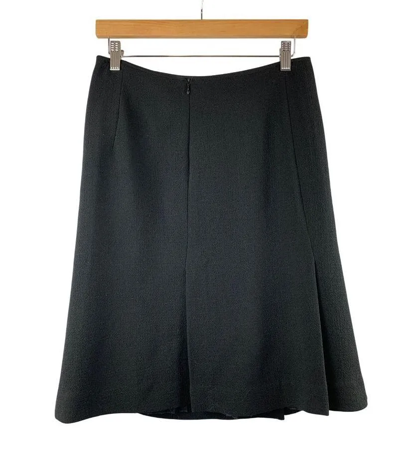 Rickie Freeman Teri Jon Black Wool Skirt Womens Size 6 - Image 2