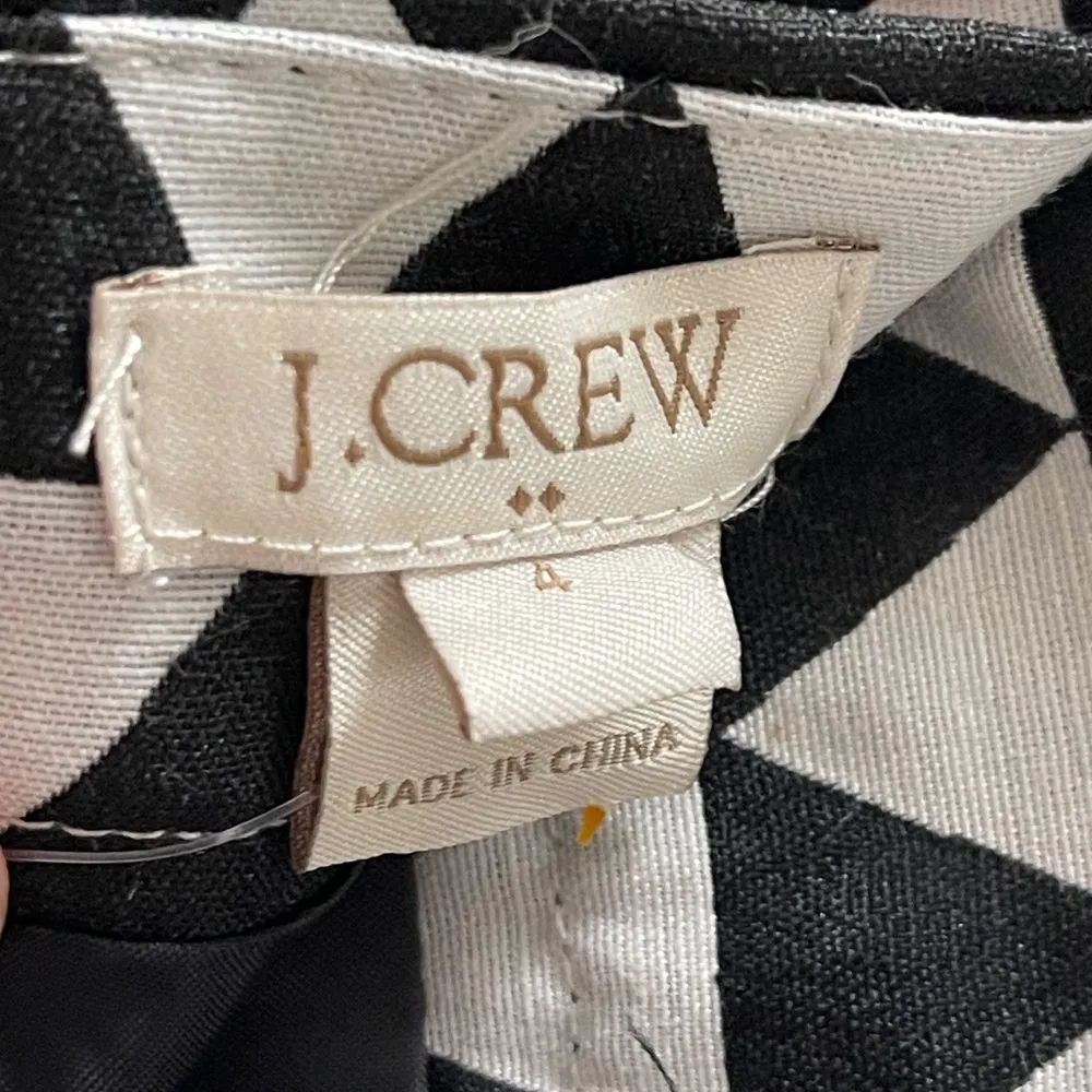 J Crew Factory NWT Black White Geometric Triangles Mini Skirt Sz 4 Minimalist - Image 8