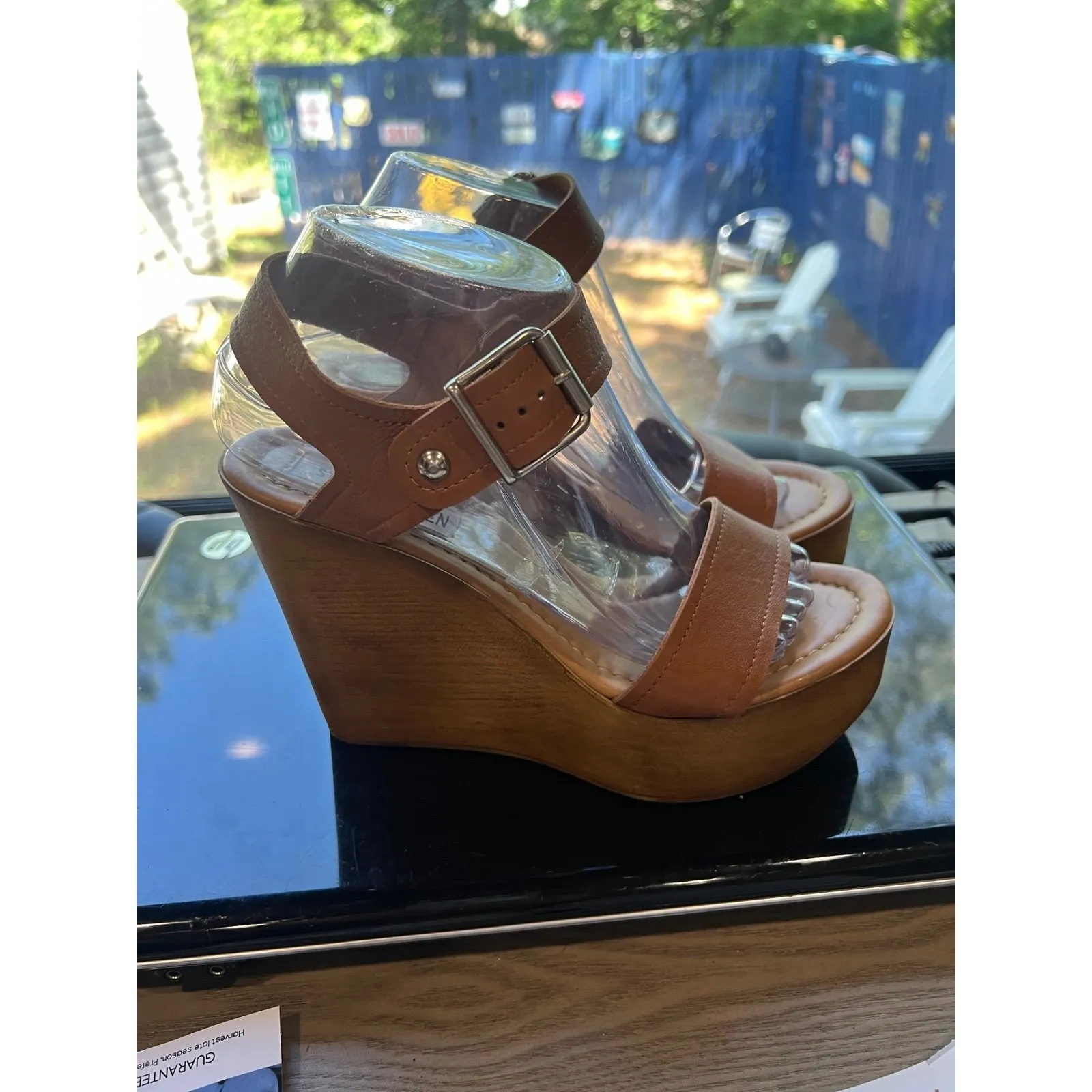 Steve Madden‎ Candis Platform leather Sandal Size 9 - Image 2