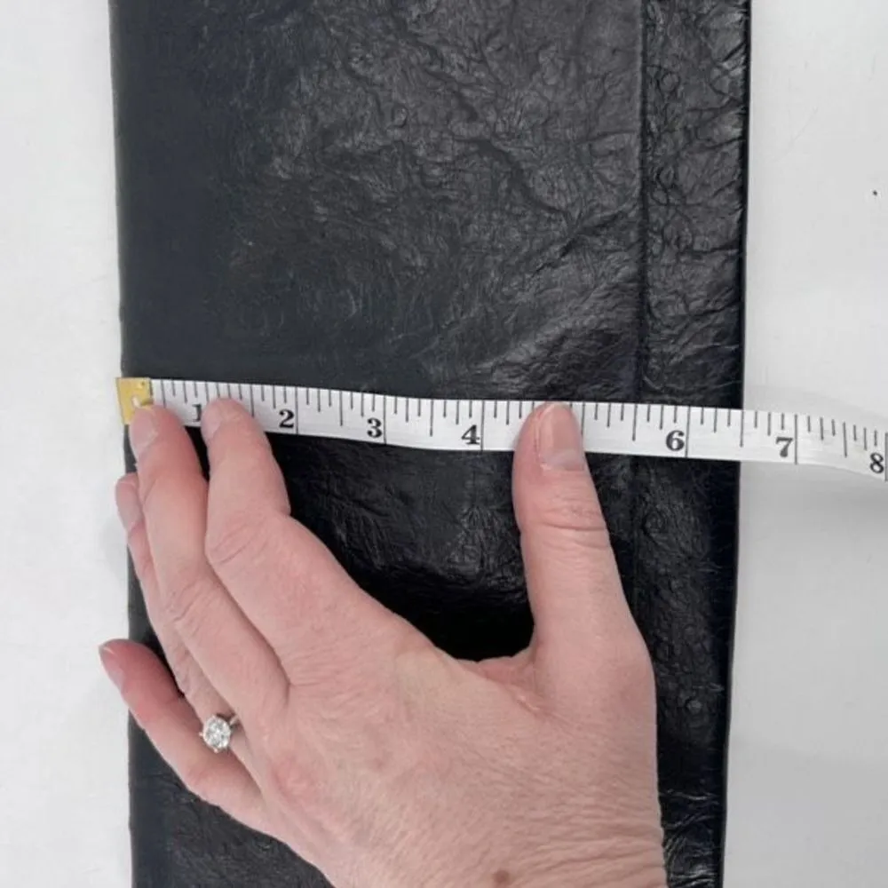 Topshop Etui London‎ Embossed leather Black Crossbody Clutch - Image 10