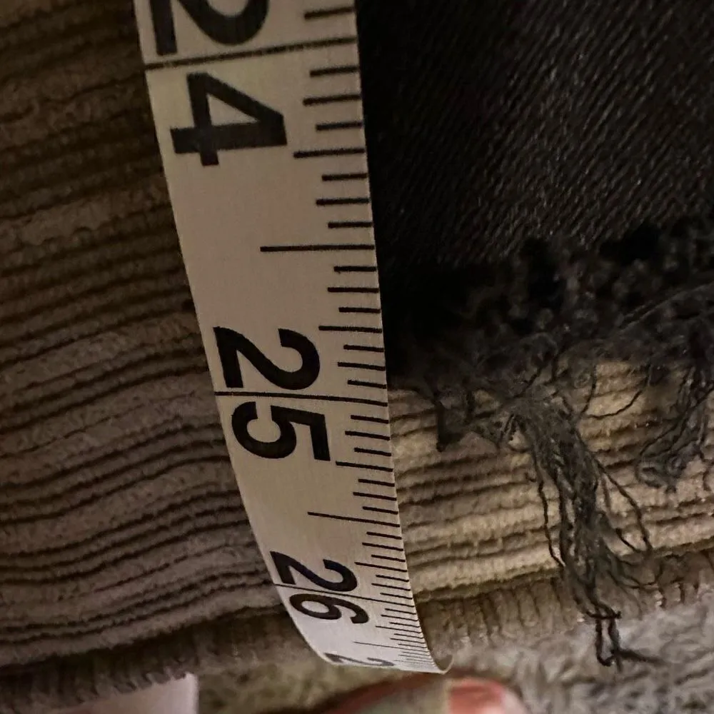 ZARA  premium denim button fly raw angled hem zipper size 6 - Image 7