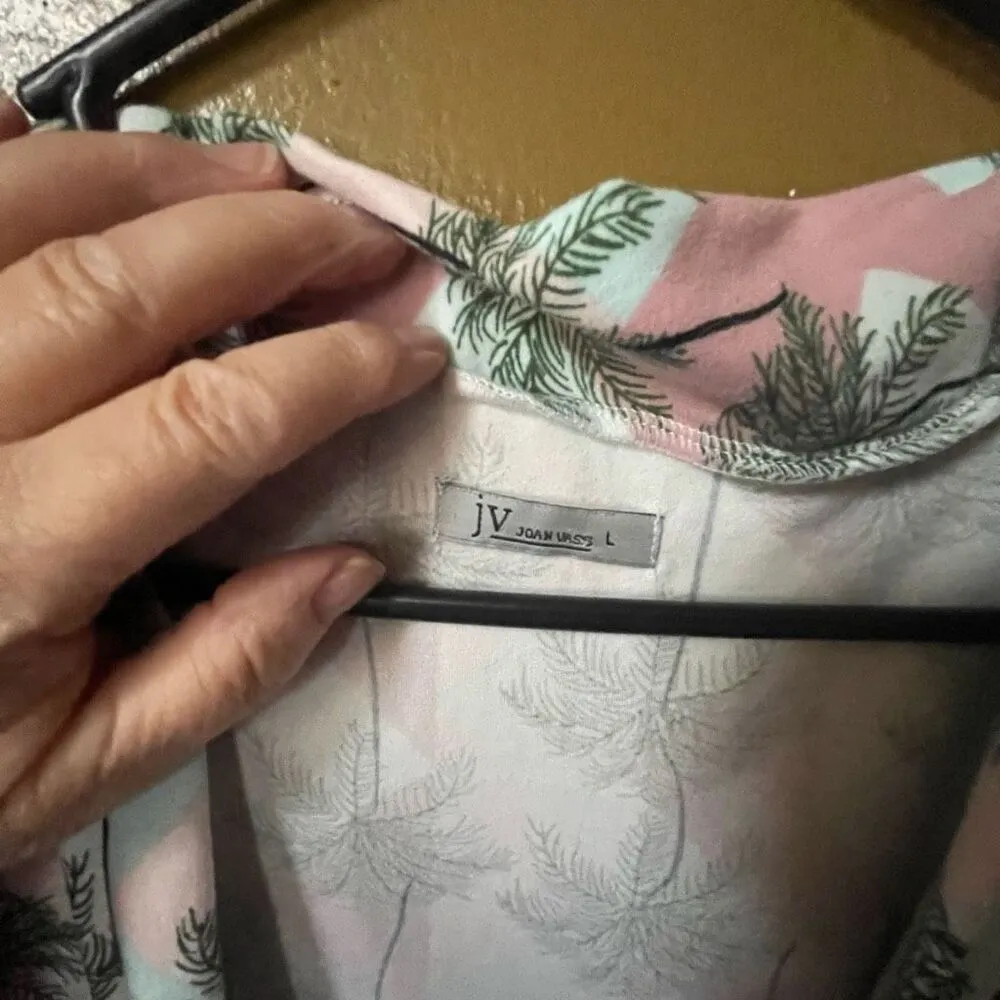 JV Joan Vass size L palm  print robe. - Image 5
