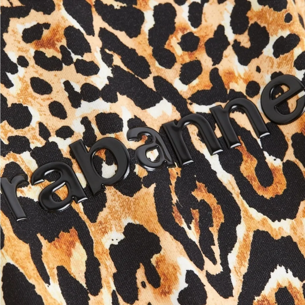 Paco Rabanne x H&M Leopard Print Twist Detail T-Shirt Women’s XL 100% Cotton - Image 2