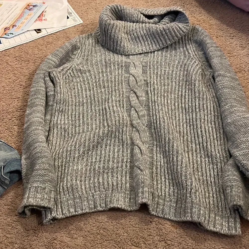 Wills vegan store cowl neck sweater M Gray Size M - Image 3