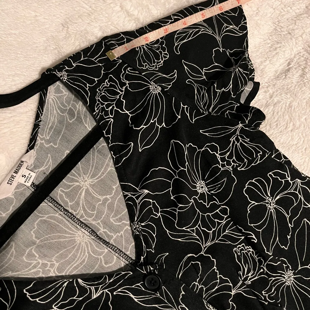 Steve Madden NWOT Elegant‎ Black Floral Dress new without tag - Image 8