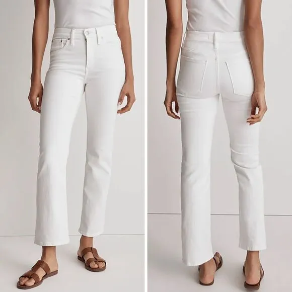 NEW Madewell Kick Out Crop Jeans in pure‎ white, 24 - Image 2