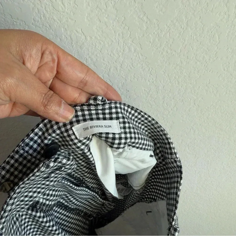 Loft Women’s‎ Gingham Black White The Riviera Slim Ankle Pants Casual Stretch 12 - Image 8