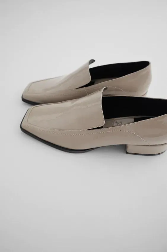 ZARA low Heeled Squared Toe Loafer - Image 2