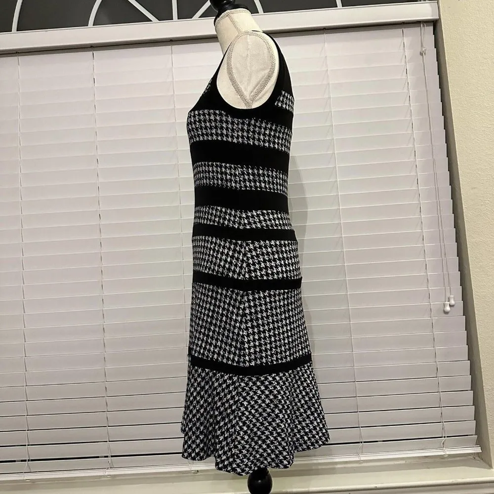 Micheal By Michael Kors Sz XS Extra Small Sleeveless Sheath Dress White / Black - Image 5