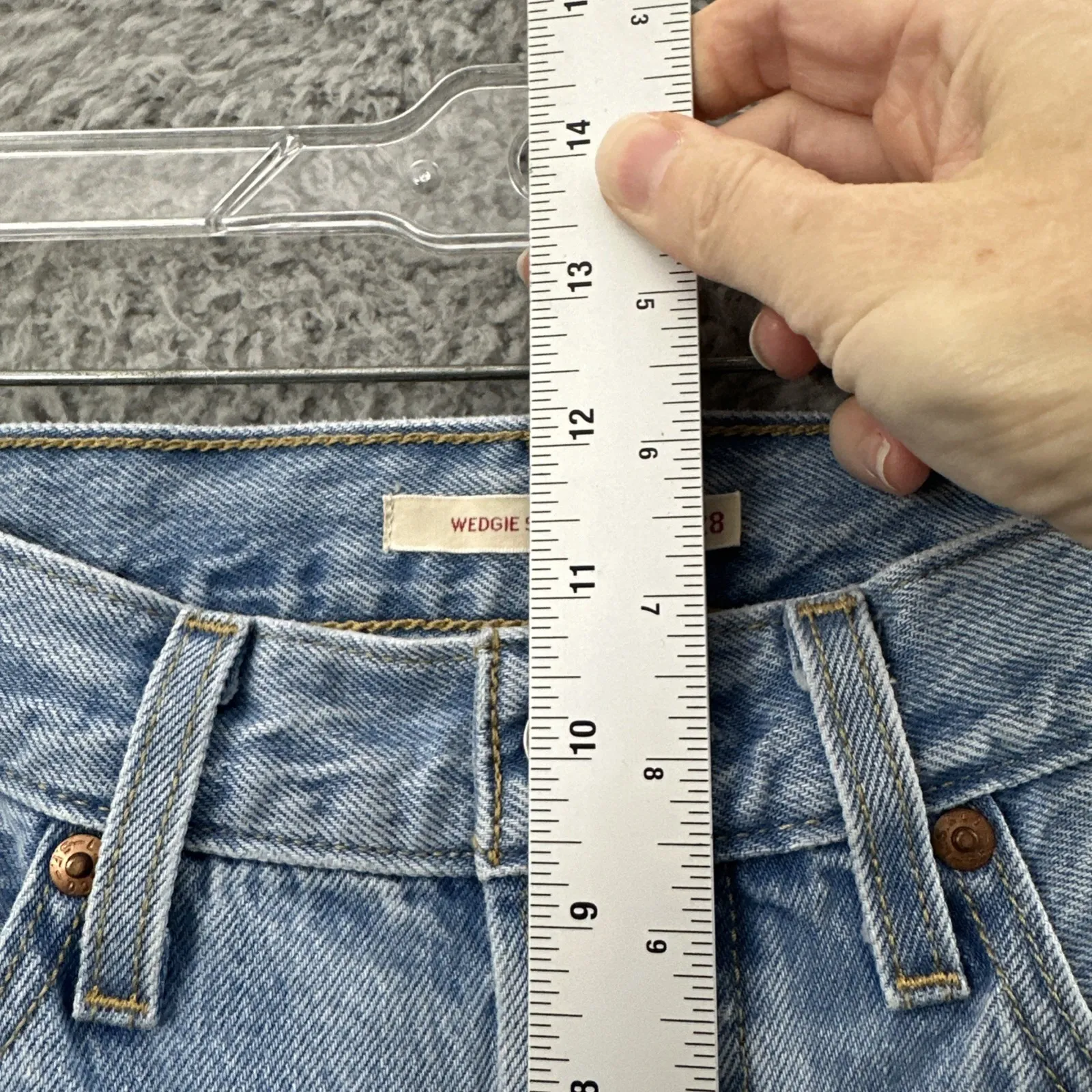 Levi's Wedgie Straight Ankle Jeans Distressed 100% Cotton Boho Women's 28 x 27.5 - Image 8