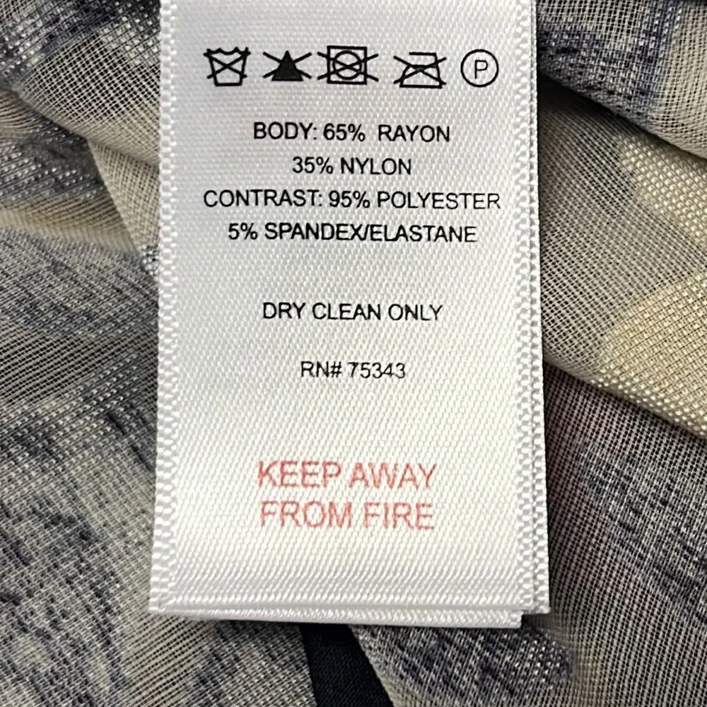 Tahari Women’s Velvet Mesh Sheer Floral Intimates Robe with Belt- Medium - Image 15