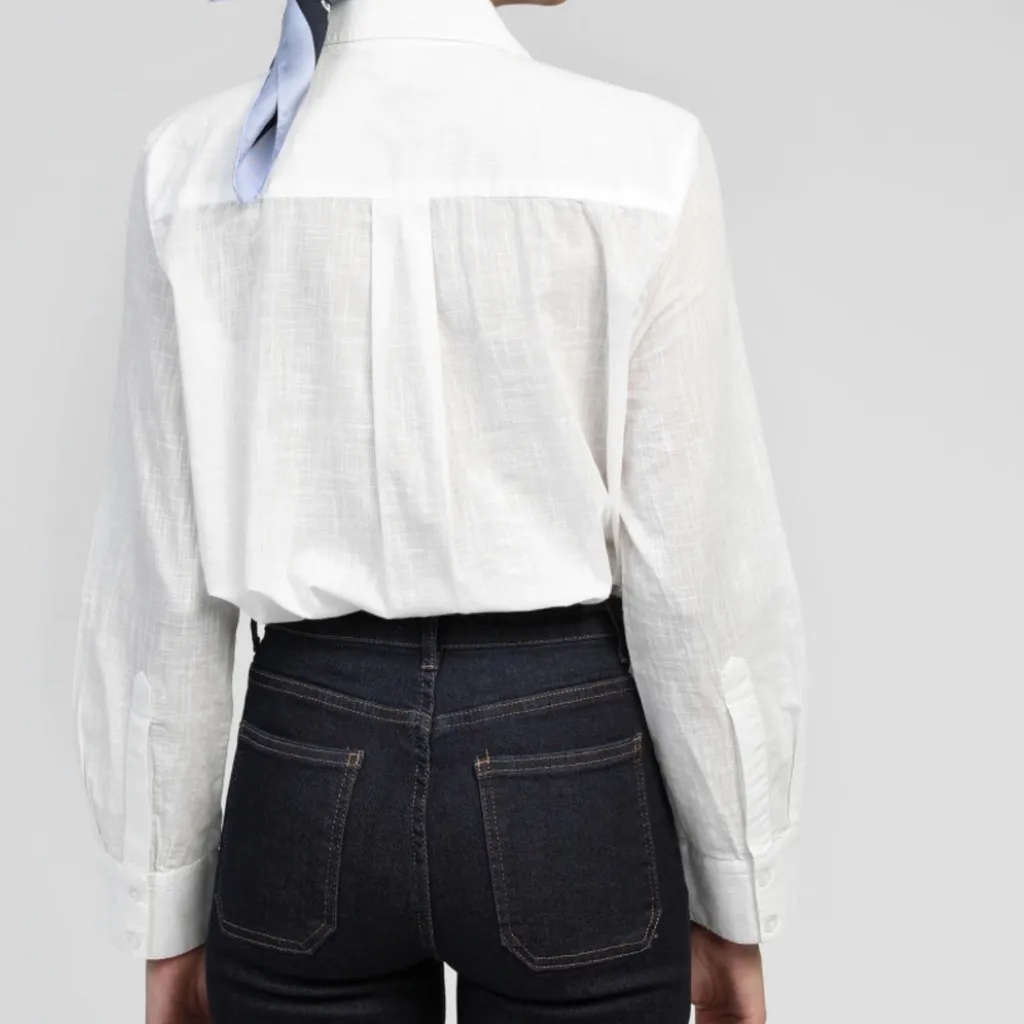 An’ge Paris Sounia White Blouse CHEMISE SOUNIA blanc Small NWT - Image 4