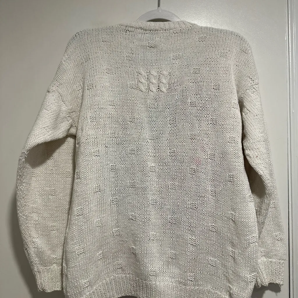 VTG ‘93 Marisa Christina Classics Sz: M Teddy Bear Embellished Christmas Sweater Red Size M - Image 2