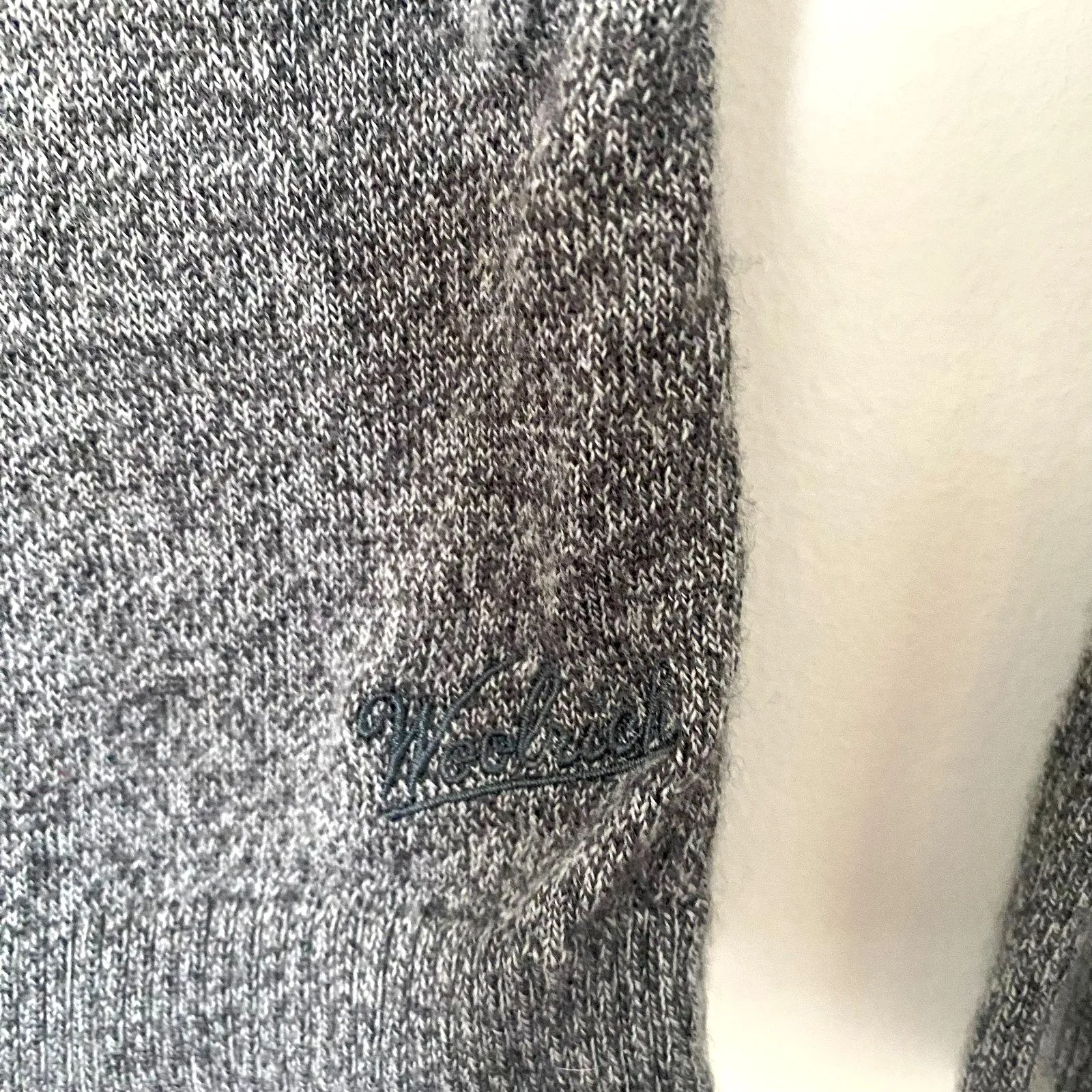 Woolrich Merino Wool Cowl Neck Grey Knit Pullover Lightweight Sweater Sz S - Image 6