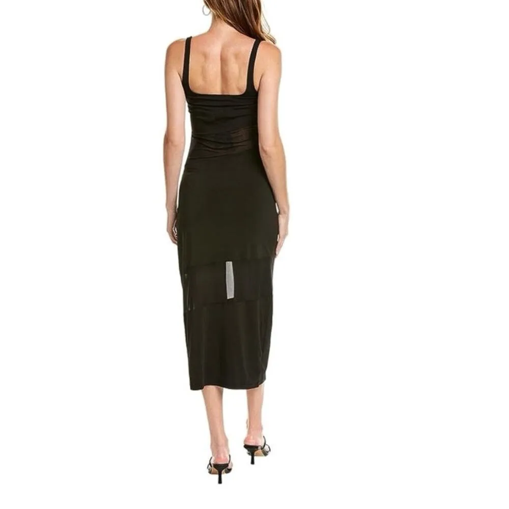 Solid & Striped Kimberly Black Sleeveless Midi Cover up Tank Bodycon Dress Sz M - Image 4