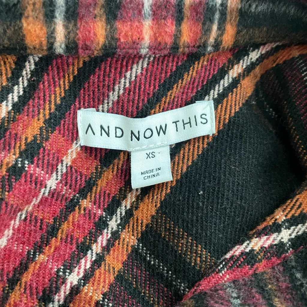 Wool Blend Oversized Plaid Shacket Jacket in XS - Image 13