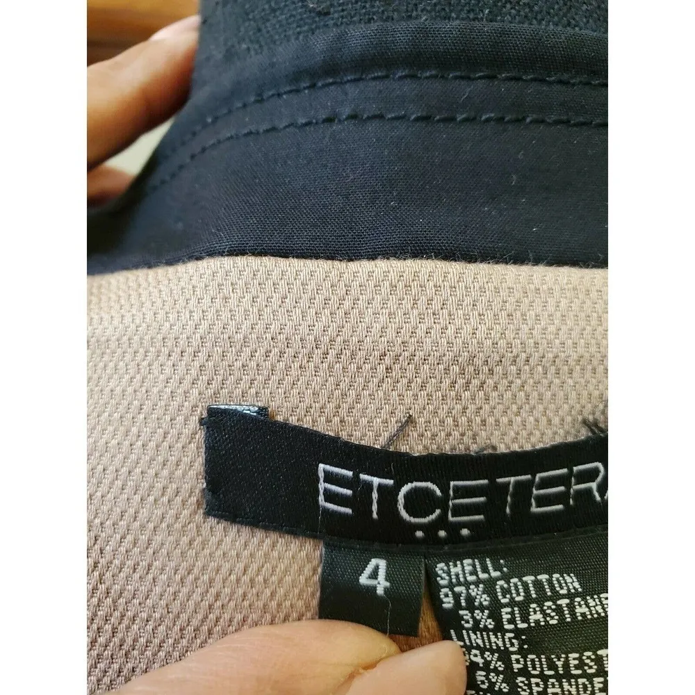 Etcetera  Cotton Blazer Size 4 - Image 10