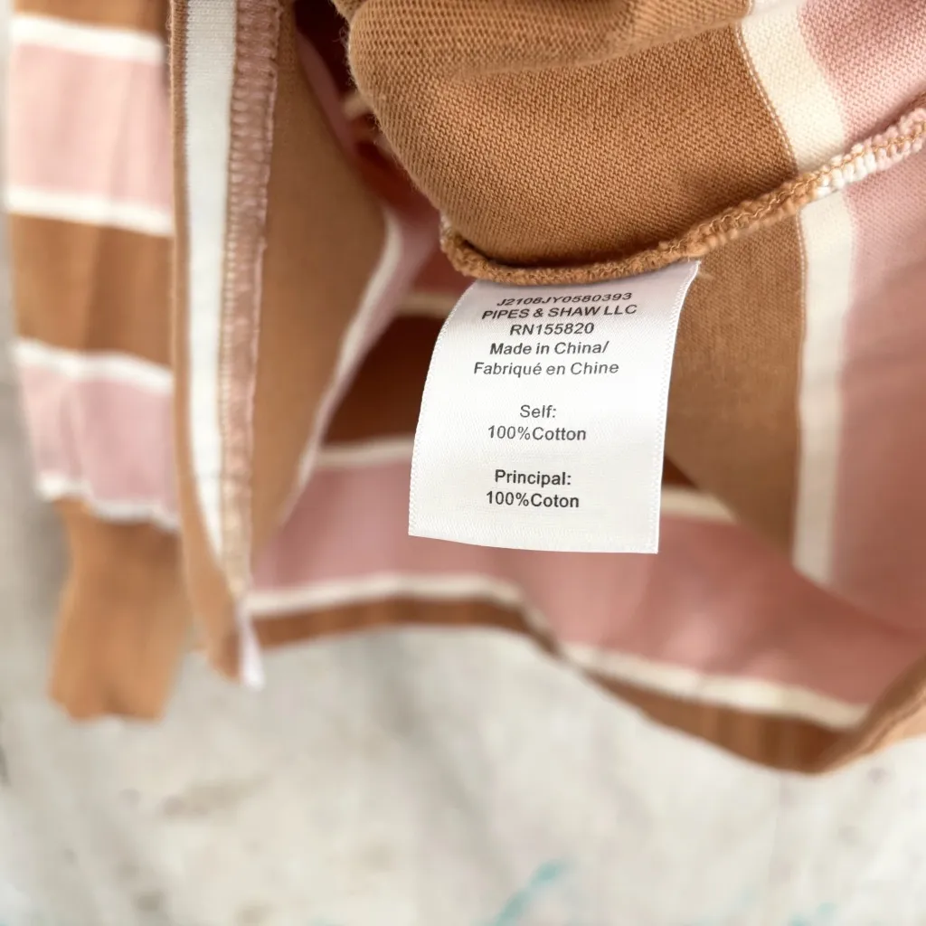 Veronica Beard Presto Rugby Tee in Rose/Teddy - Image 6