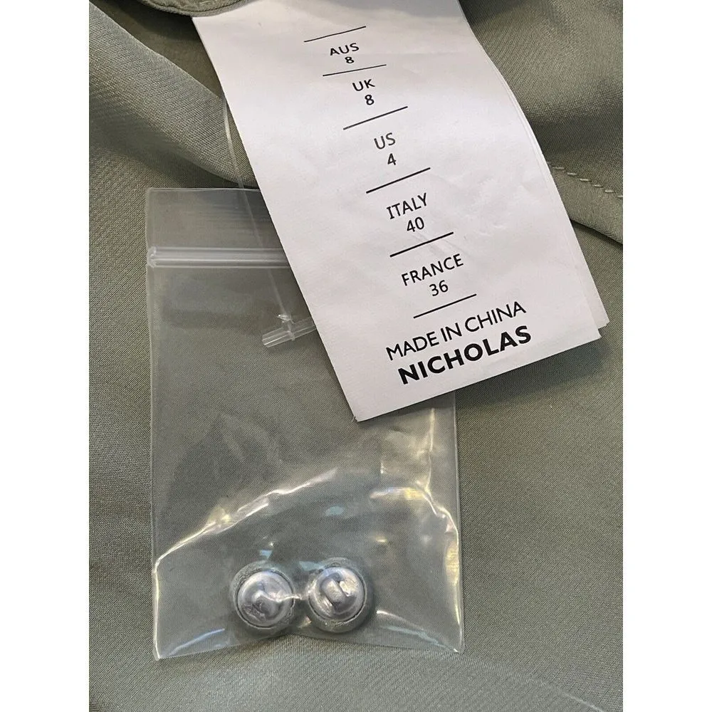 Nicholas Ashley Revolve Women's Jumpsuit Silk Halter Top Pistachio Size 4 Luxury Green - Image 8