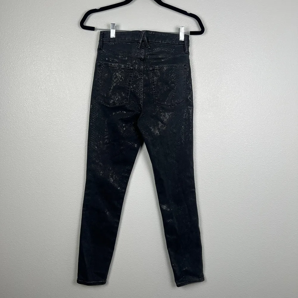 Good American Women's Good Waist Skinny Snake Foil‎ Jeans Sz 27 - Image 6