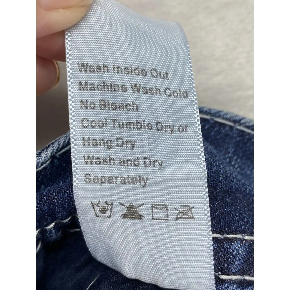 Shyanne Jeans Women's 39 Medium Wash Blue Embroidered Pockets boot cut - Image 9