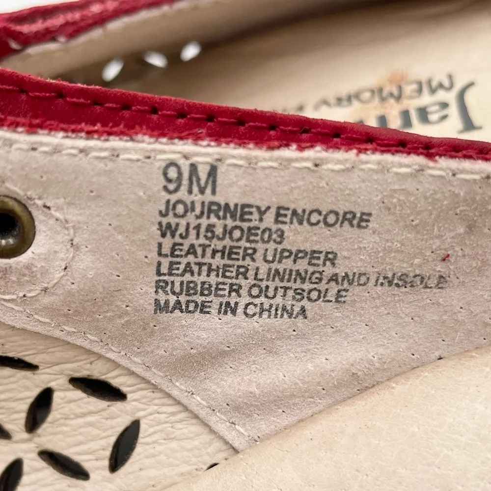 Jambu Women's Journey Encore Wedge Slip On Sandal Red Nubuck Leather Size 9 - Image 8