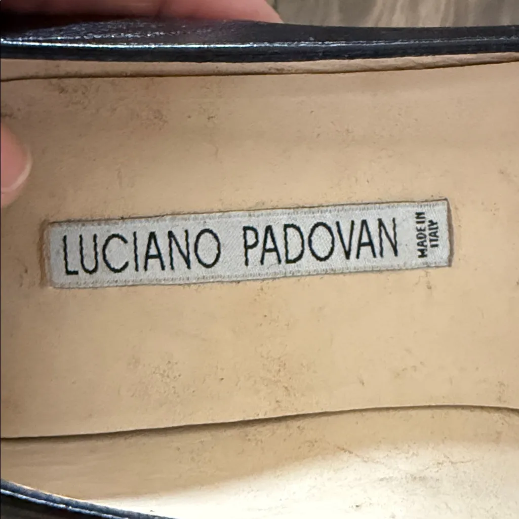 Black Leather pointed Italian Women's Shoes Size 7.5 - Image 8