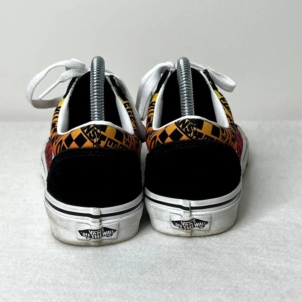 Vans Old Skool Logo Flame Suede Canvas Sneakers - Image 4