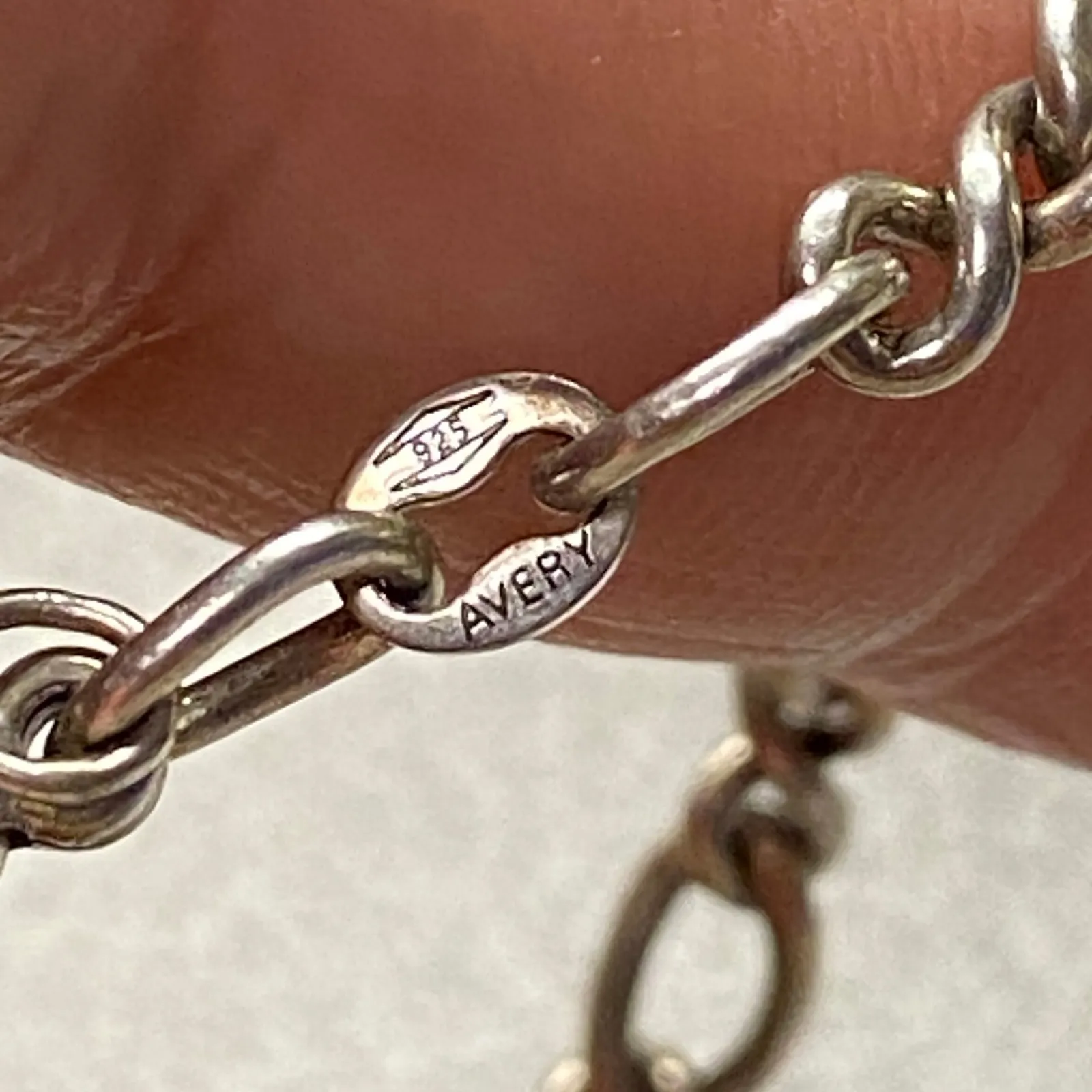 JAMES AVERY 925 Sterling Silver Figaro Chain Bracelet w/ Extension Lobster Clasp - Image 6