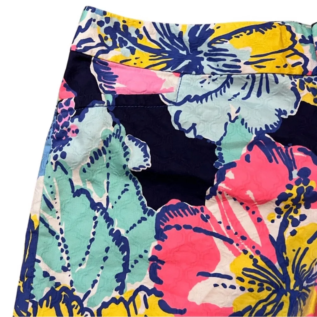 Lilly Pulitzer Women’s Ellie Pop Up‎ Big Flirt Textured 4” Shorts Size 10 Spring - Image 4