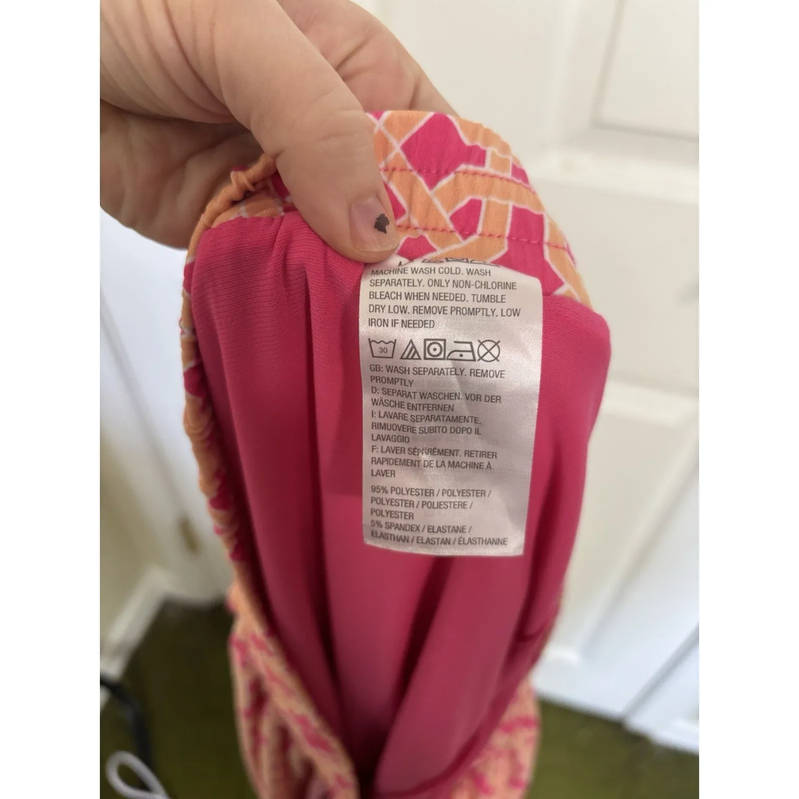 Susan Graver Liquid Knit Pink Geometric Skort Size 1X Casual Activewear Outdoors - Image 6