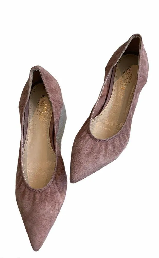 Sesto Meucci Suede Low Heel Pumps, Sz 40.5 - Image 3