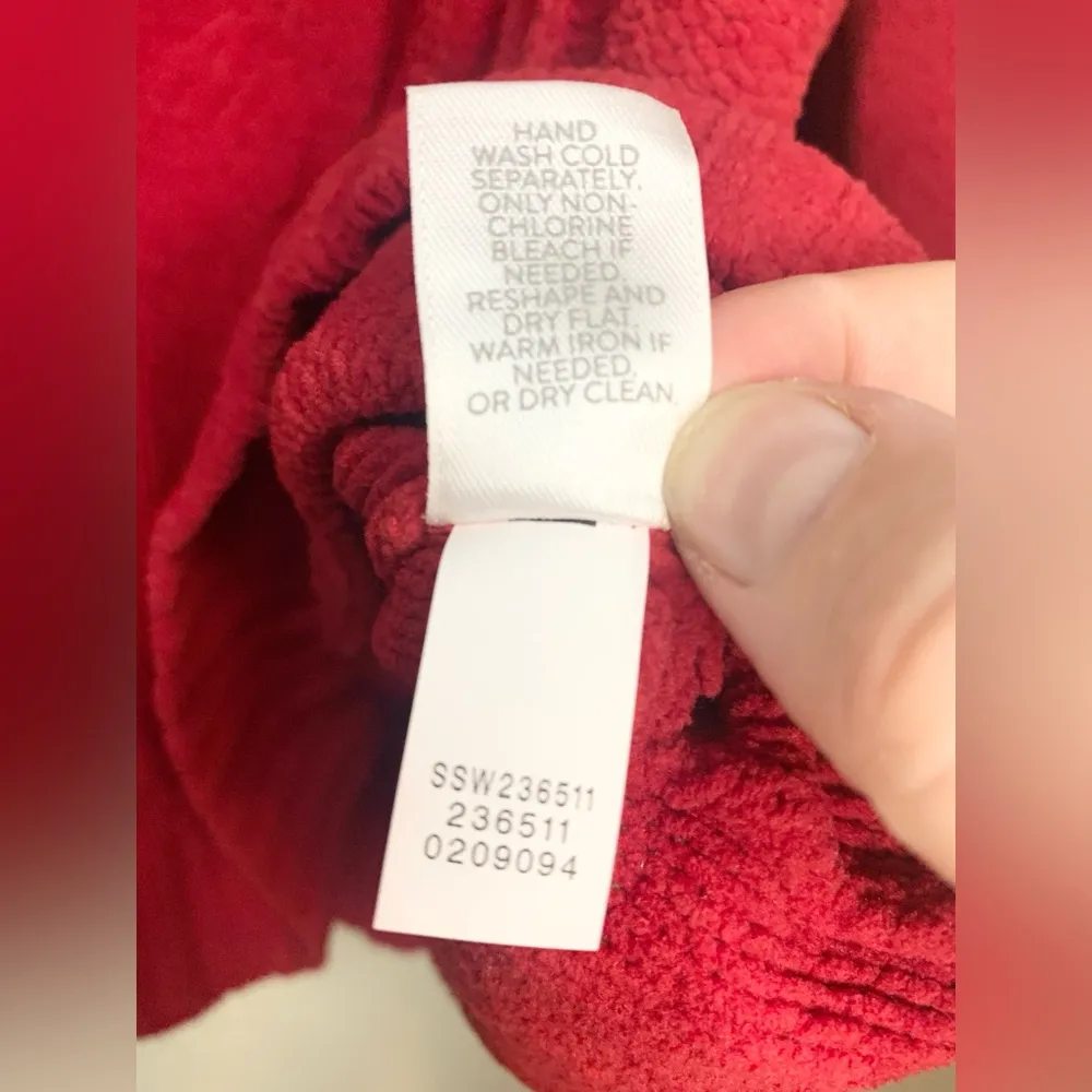 J. Jill Red Oversized Slouchy Cable Knit Chunky Chenille Sweater Size XL - Image 9