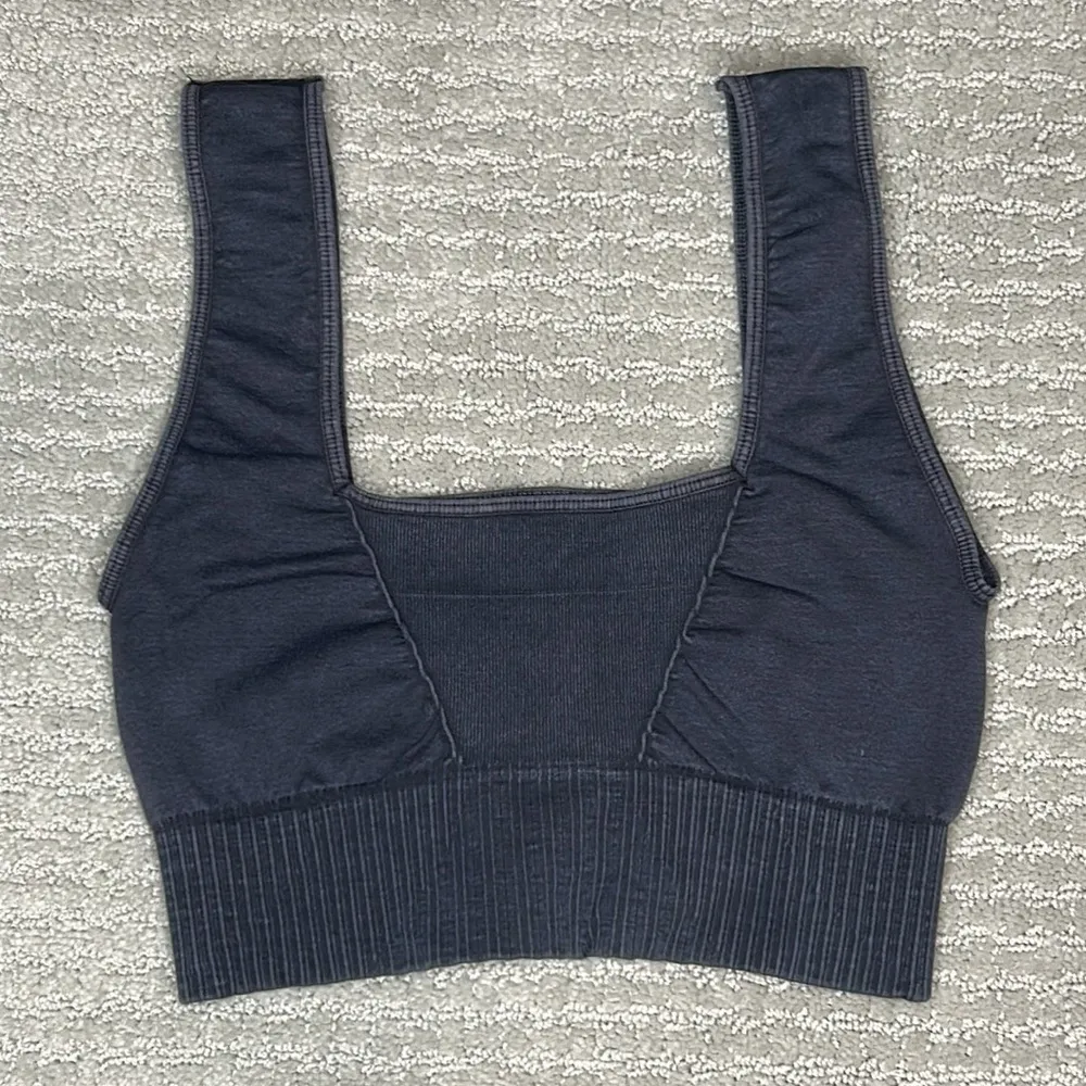 FREE PEOPLE | NWOT Good Karma Square-Neck Bra in Washed Black * - Image 6