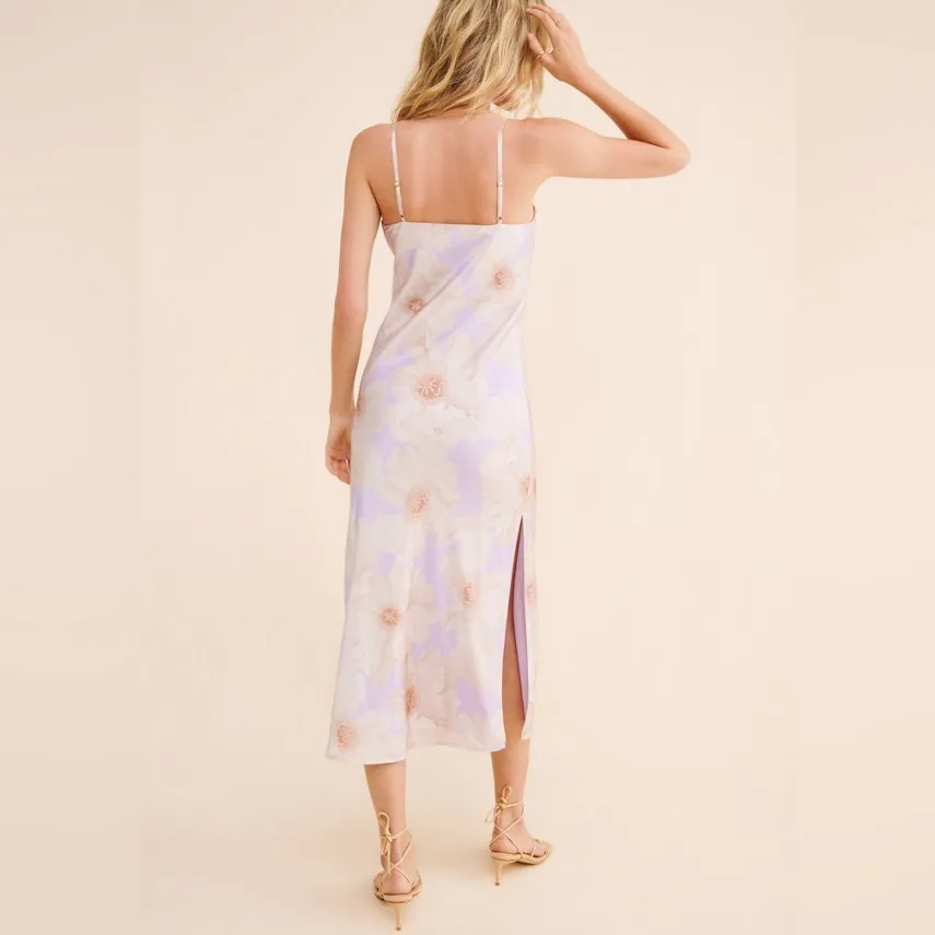Anthropologie Hutch Women’s Floral Slip Midi Dress in Lavender from Nuuly Sz XS - Image 5