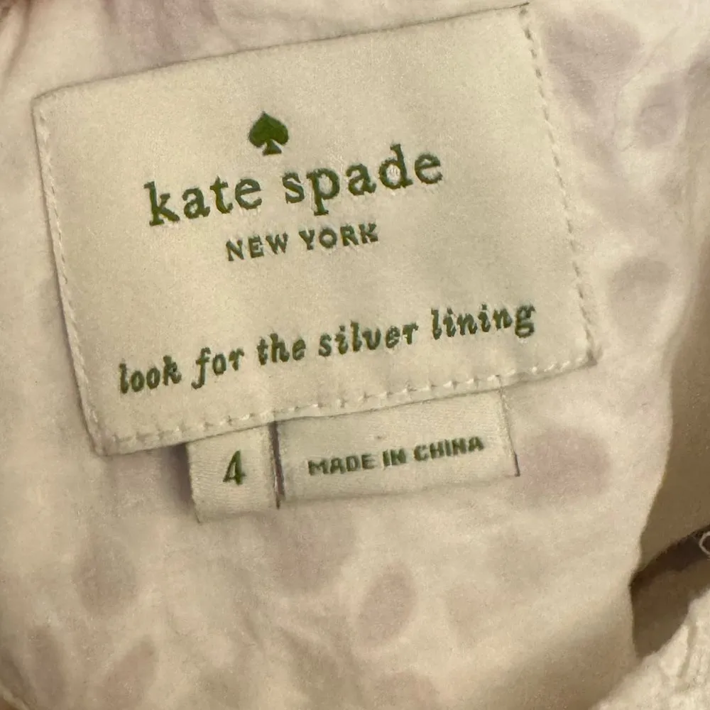 Kate Spade Size 4 Bright White Havana Eyelet Short Sleeve Shift Dress - Image 11