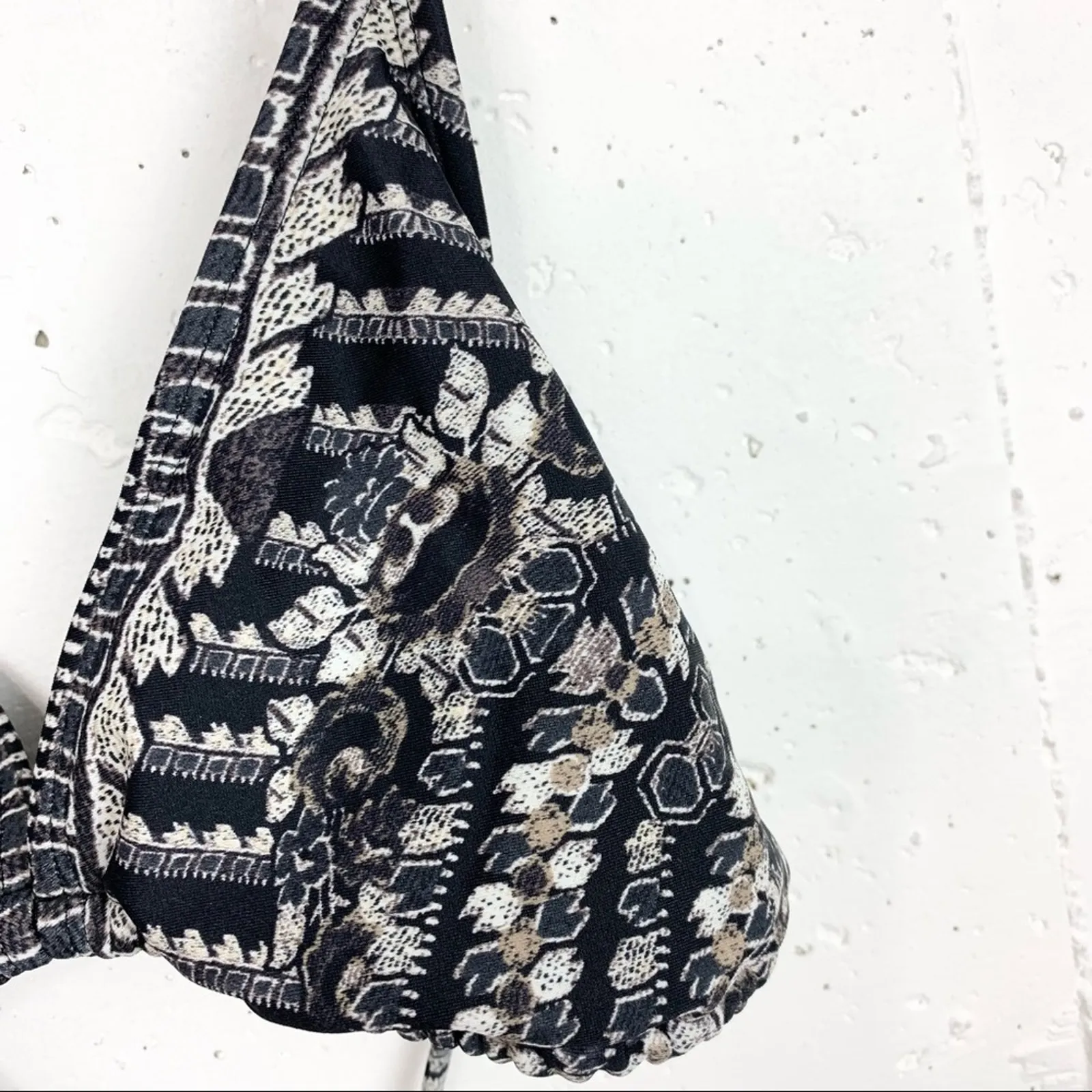 Athleta Martina Bikini Top Medium & Bikini Bottom Small Black Gray Geometric - Image 9