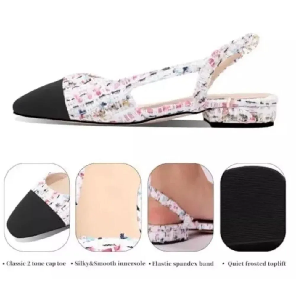 Adrizzlein Womens Slingback Flat shoes Size 9.5 - Image 3