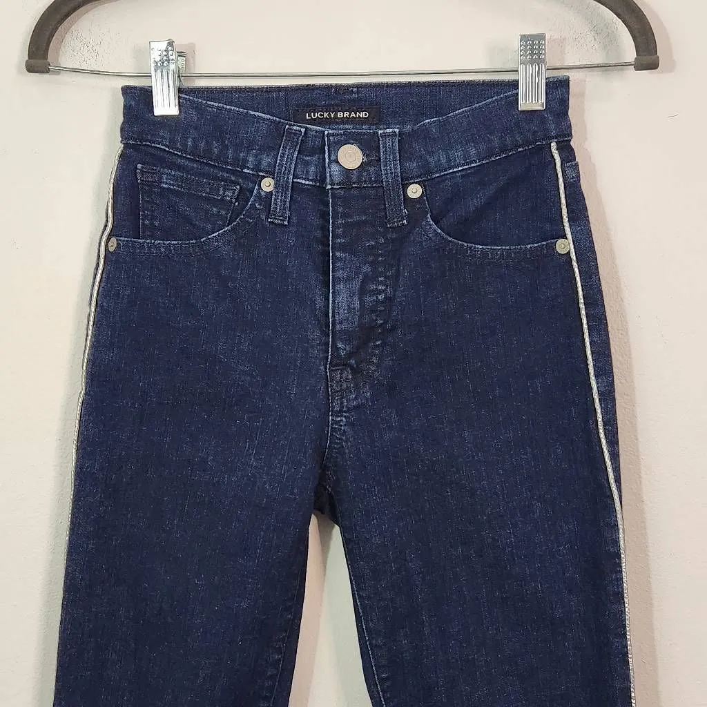 Lucky Brand Skinny Jeans Size 0 Lucky Brand Bridgette Jeans with Silver Detail - Image 2
