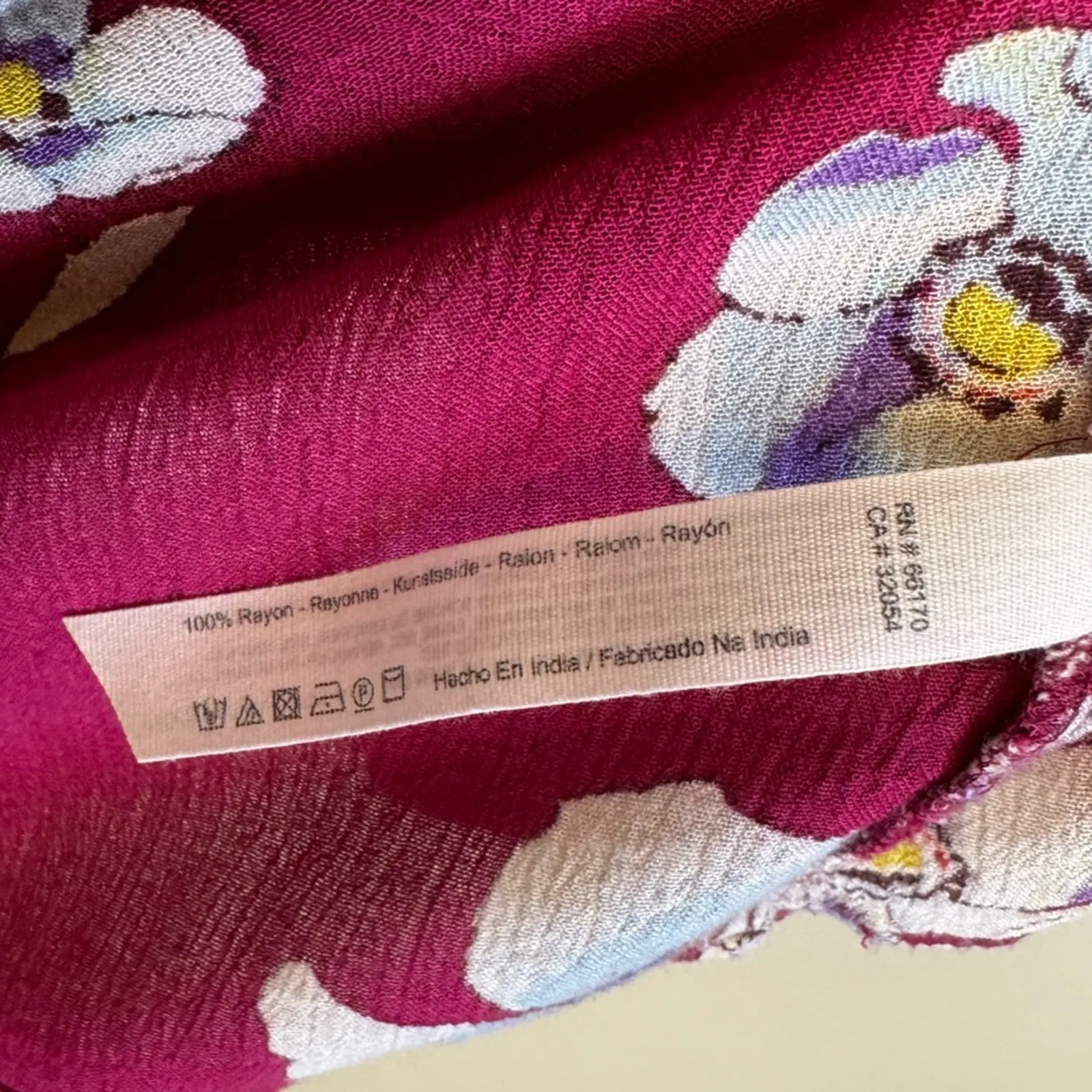 Free People Intimately Garden Party Raspberry Floral Print Maxi Dress Size Small - Image 8