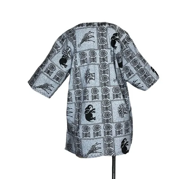 Dashiki Style Top Elephant Giraffe Tribal Print Handmade - Image 2
