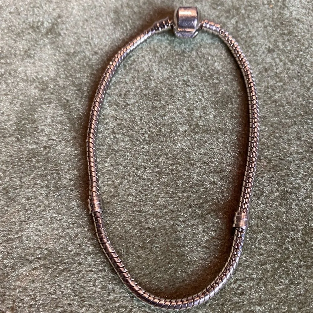 #400 PEWTER Rope Bracelet Silver - Image 5