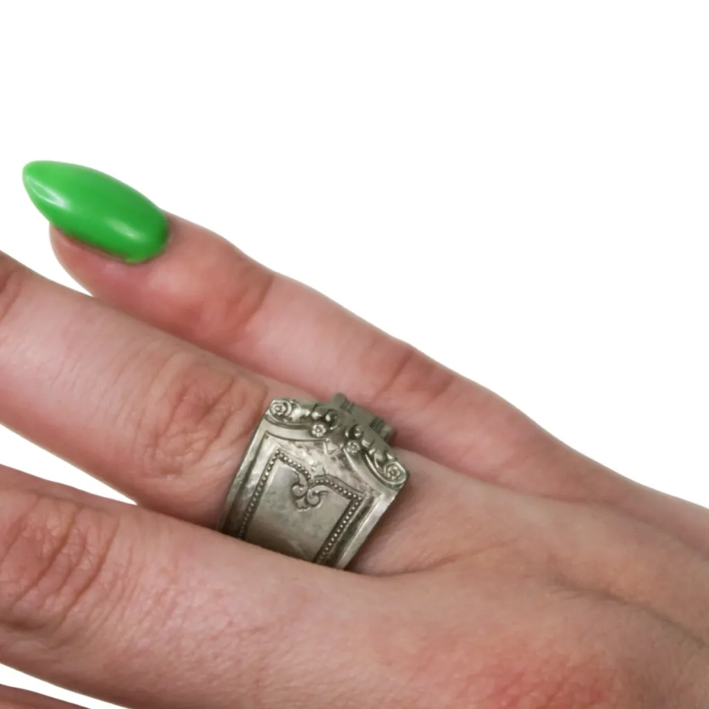 Vintage Silver Plated Spoon Ring - Image 5