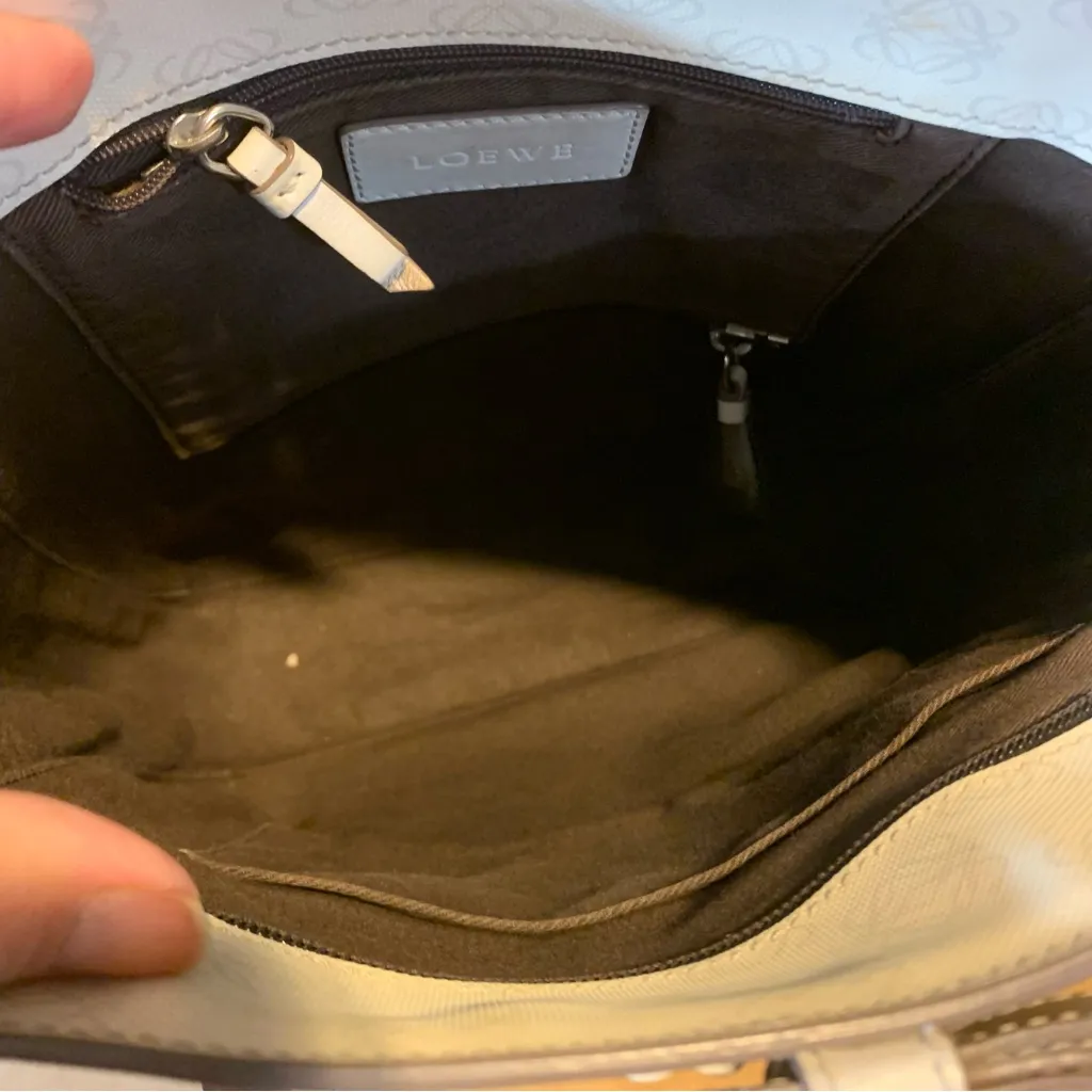 LOEWE TAUPE ANAGRAM PVC & SYNTHETIC LEATHER TRIM TOTE BAG - Image 9