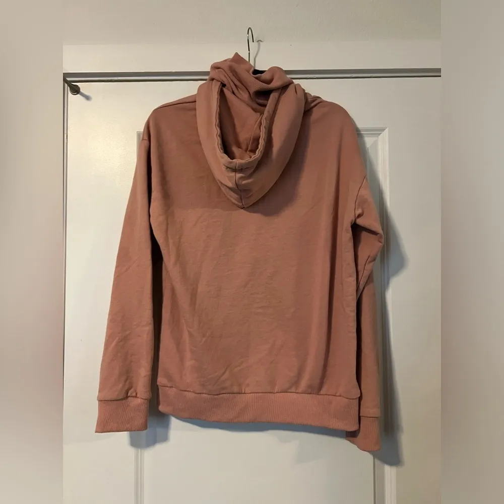 SHEIN women’s pink turtle neck hoodie size small - Image 2