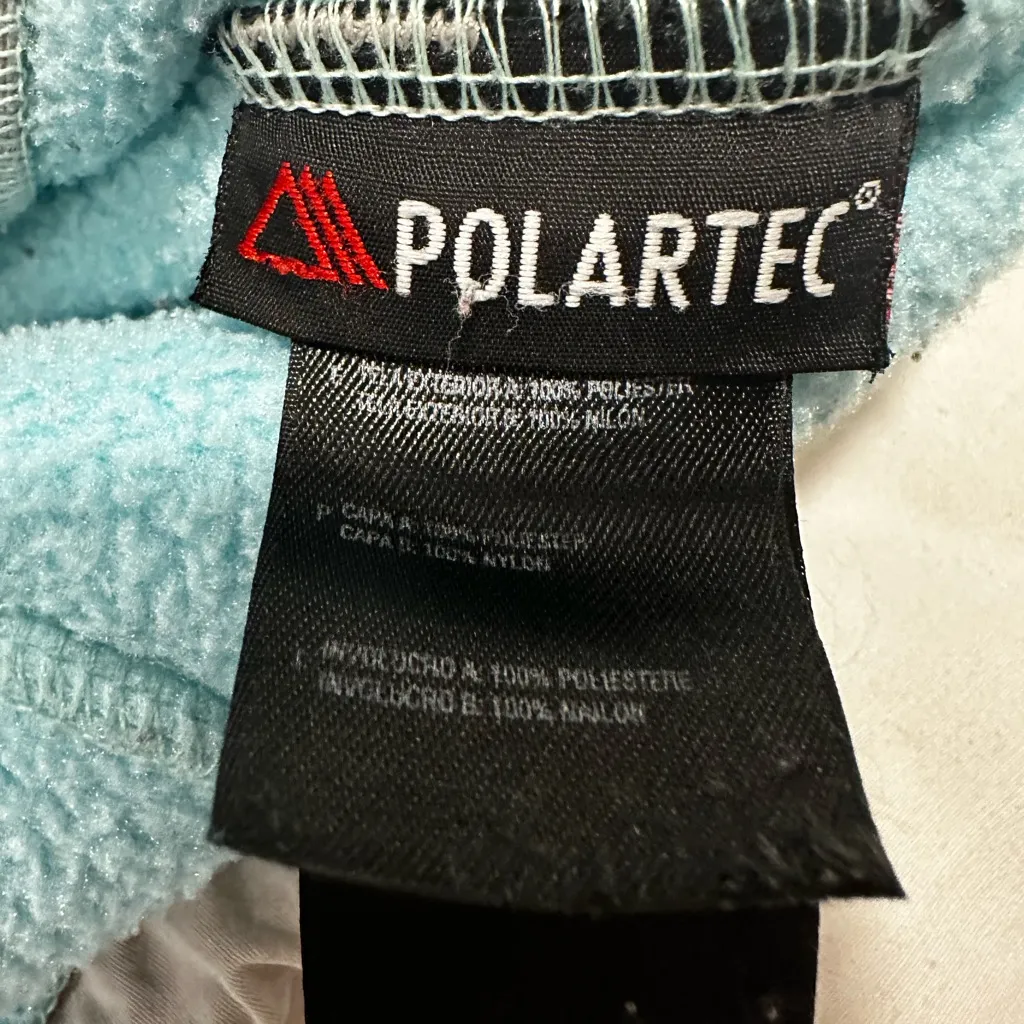 North Face Sz:S Y2K Sky Blue/ Gray Polartec Denali Full Zip Fleece Jacket. - Image 7