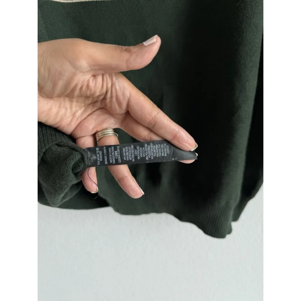 Savage X Fenty Lit Leisure Knit Green Shade Striped‎ Sweater Size 2X Unisex - Image 14