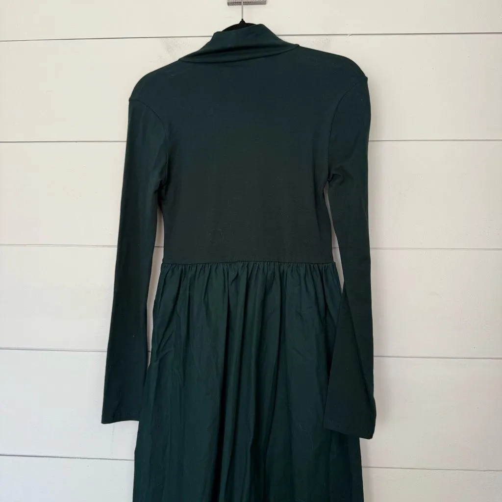 Zara Women’s Medium Green Turtleneck Midi Dress - Image 5